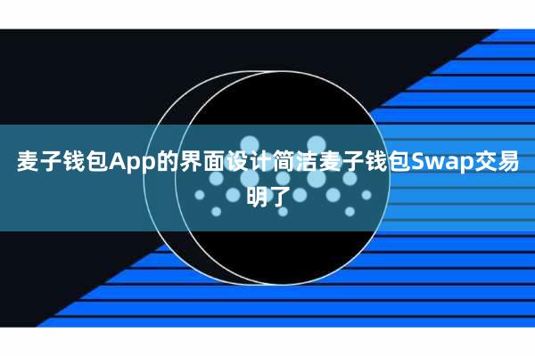 麦子钱包App的界面设计简洁麦子钱包Swap交易明了