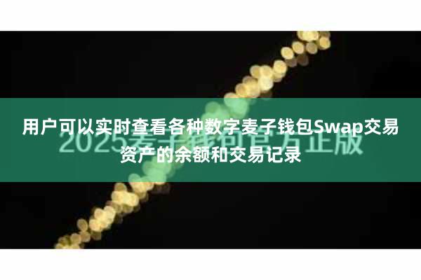 用户可以实时查看各种数字麦子钱包Swap交易资产的余额和交易记录