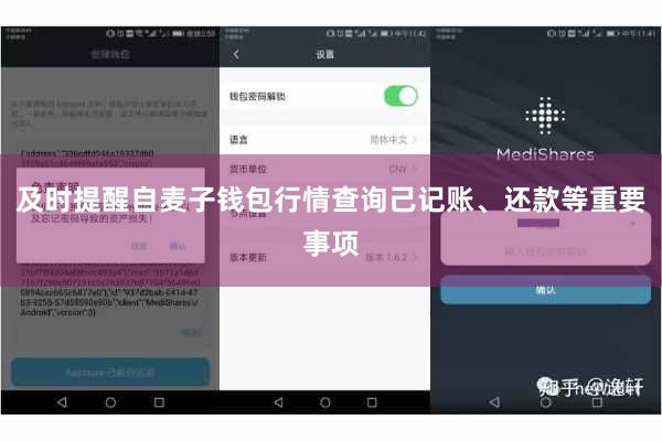 及时提醒自麦子钱包行情查询己记账、还款等重要事项