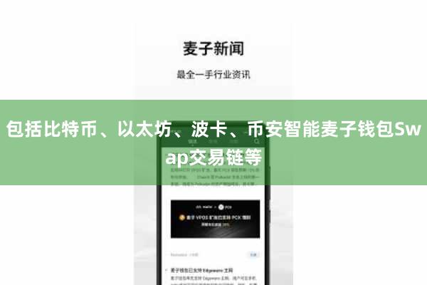 包括比特币、以太坊、波卡、币安智能麦子钱包Swap交易链等