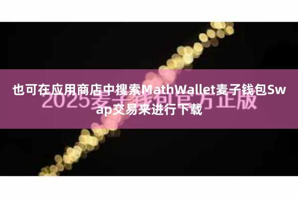 也可在应用商店中搜索MathWallet麦子钱包Swap交易来进行下载