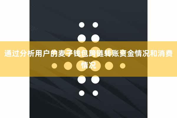 通过分析用户的麦子钱包跨链转账资金情况和消费情况