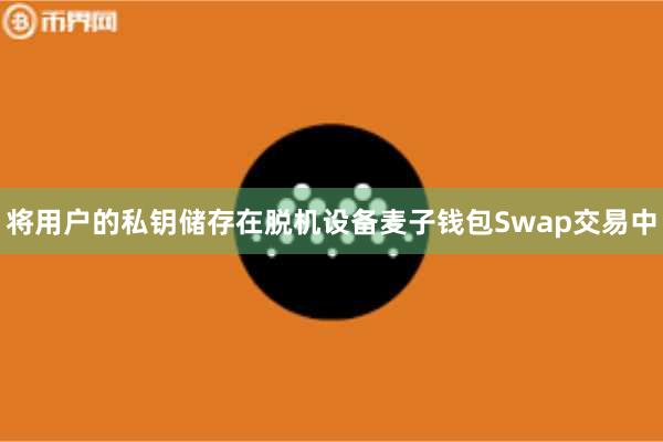 将用户的私钥储存在脱机设备麦子钱包Swap交易中